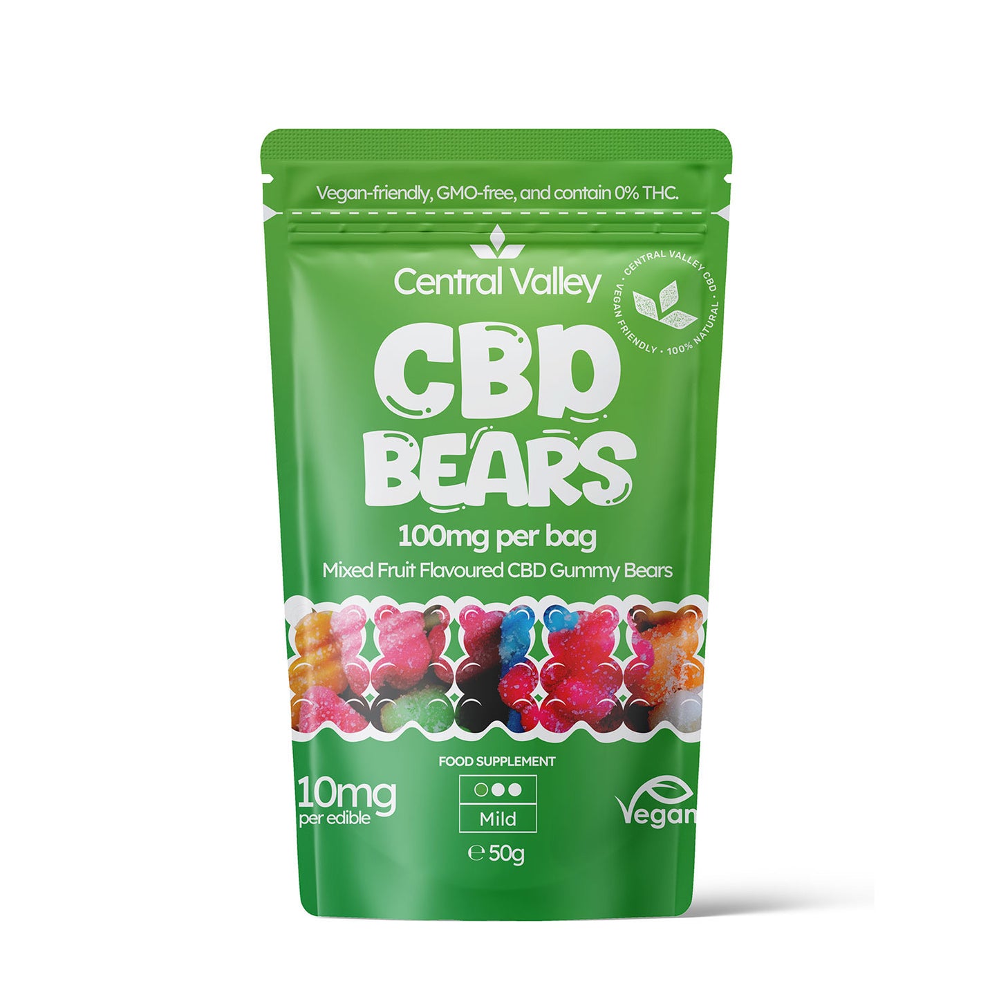 Broad Spectrum CBD Gummy Bears – 10mg per Gummy – Grab Bag (100mg Total CBD)