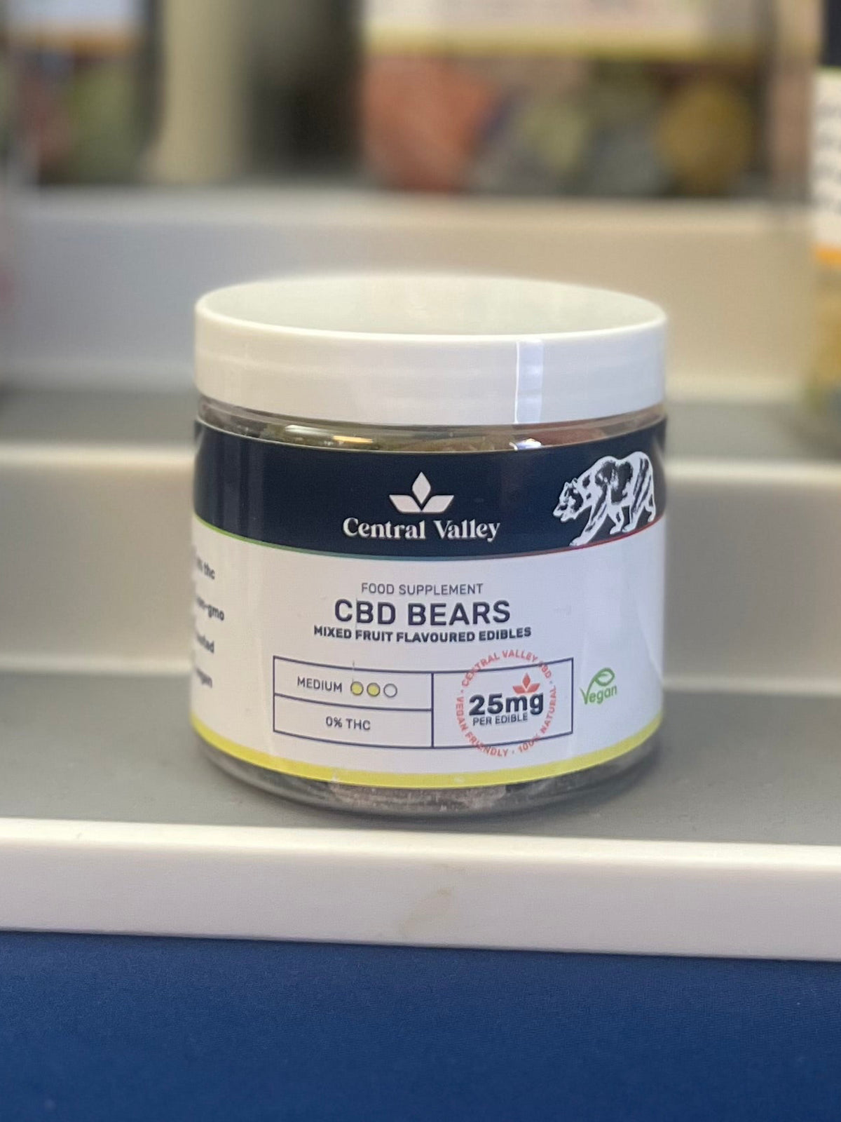 25 mg Broad Spectrum CBD Gummies – Small Tub (25 gummies) Mid strength (Daily balance)