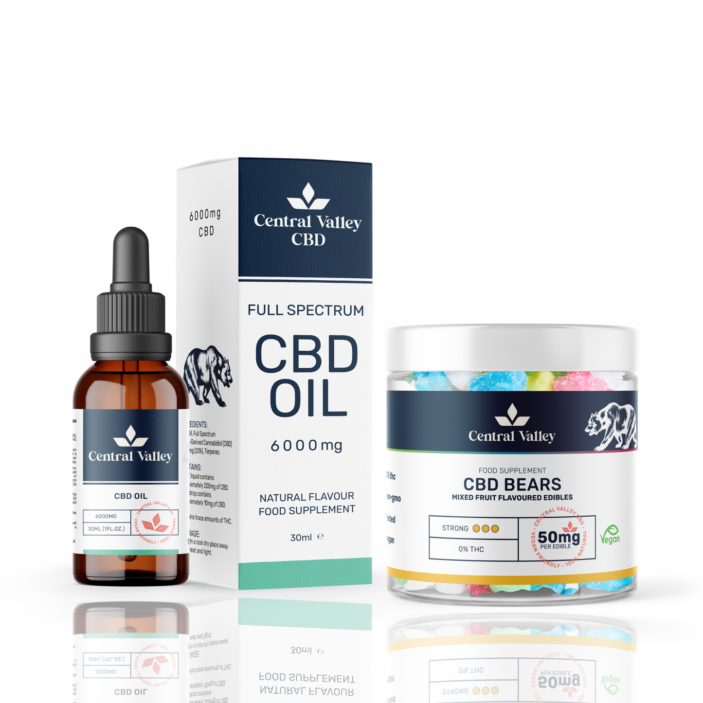 6000 mg Full-Spectrum CBD Oil (20 % CBD, 30 ml) + Free 1250mg Broad-Spectrum Gummies
Tub (50mg) -Potent Maximum Strength