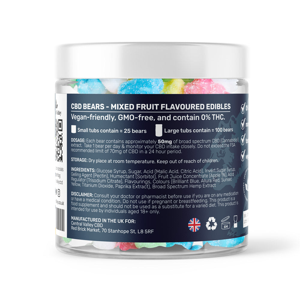 CBD Gummy Bears Small Tub (50mg)
