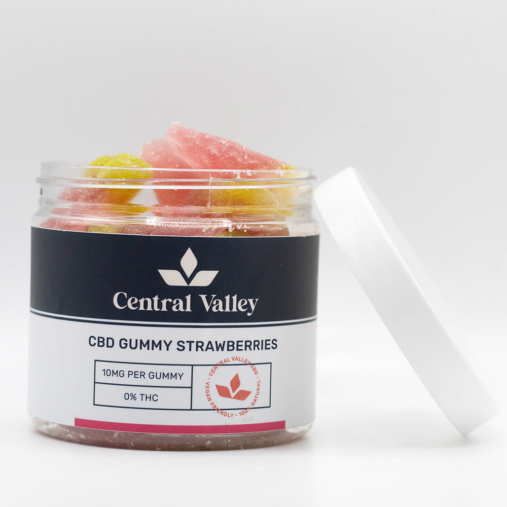 CBD Gummy Strawberries Small Tub (10mg)