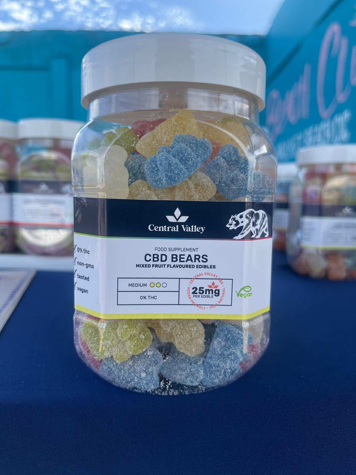 25 mg Broad Spectrum CBD Gummies – Large Tub (100 gummies) Mid strength (Daily balance)
