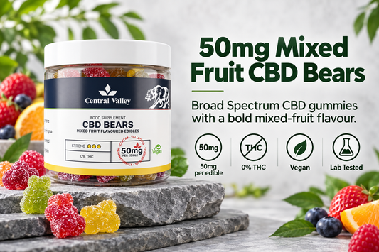 50mg Broad Spectrum CBD Gummies – 25 Gummies product packaging
