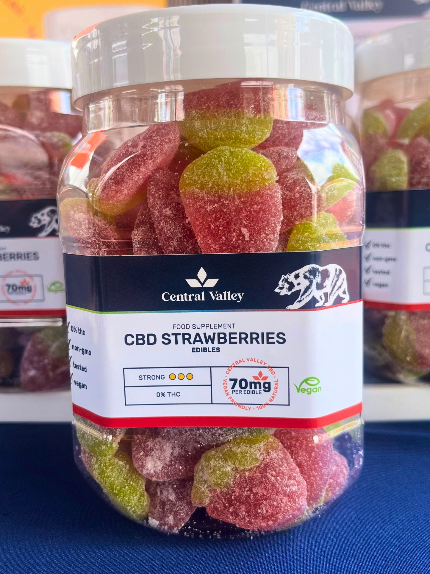 70mg Maximum Strength Strawberry CBD Gummies (Deep Night Reset)