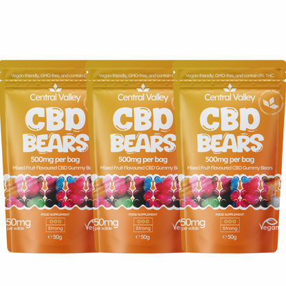 Strong 50mg CBD Gummy Bears – 3 for £15 grab bag Bundle (1500mg CBD Total)