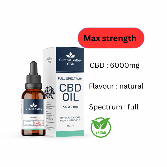 6000mg Full Spectrum CBD Oil UK 2026 | Organic Maximum Potency - Central Valley CBD