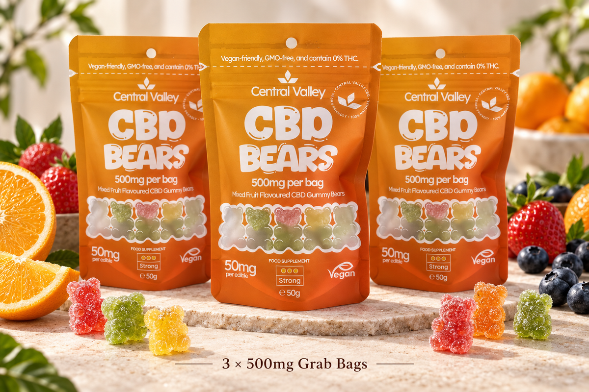 50mg Broad Spectrum CBD Gummies – 3 × 10-Gummy Bags product packaging