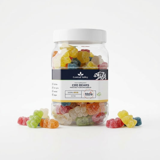 50 mg Broad Spectrum CBD Gummies – Large Tub (100 gummies) High strength (Advanced recovery)