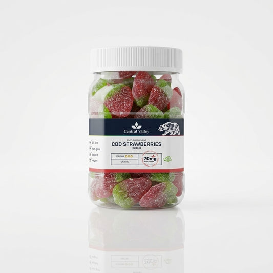 70mg Maximum Strength Strawberry CBD Gummies (Deep Reset)