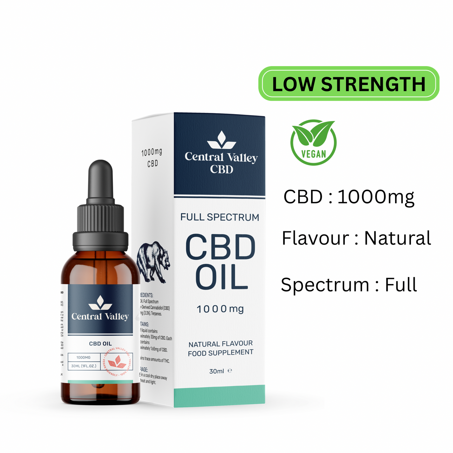 Full Spectrum CBD Oil 1000mg 3.33% CBD-Mild Daily Support