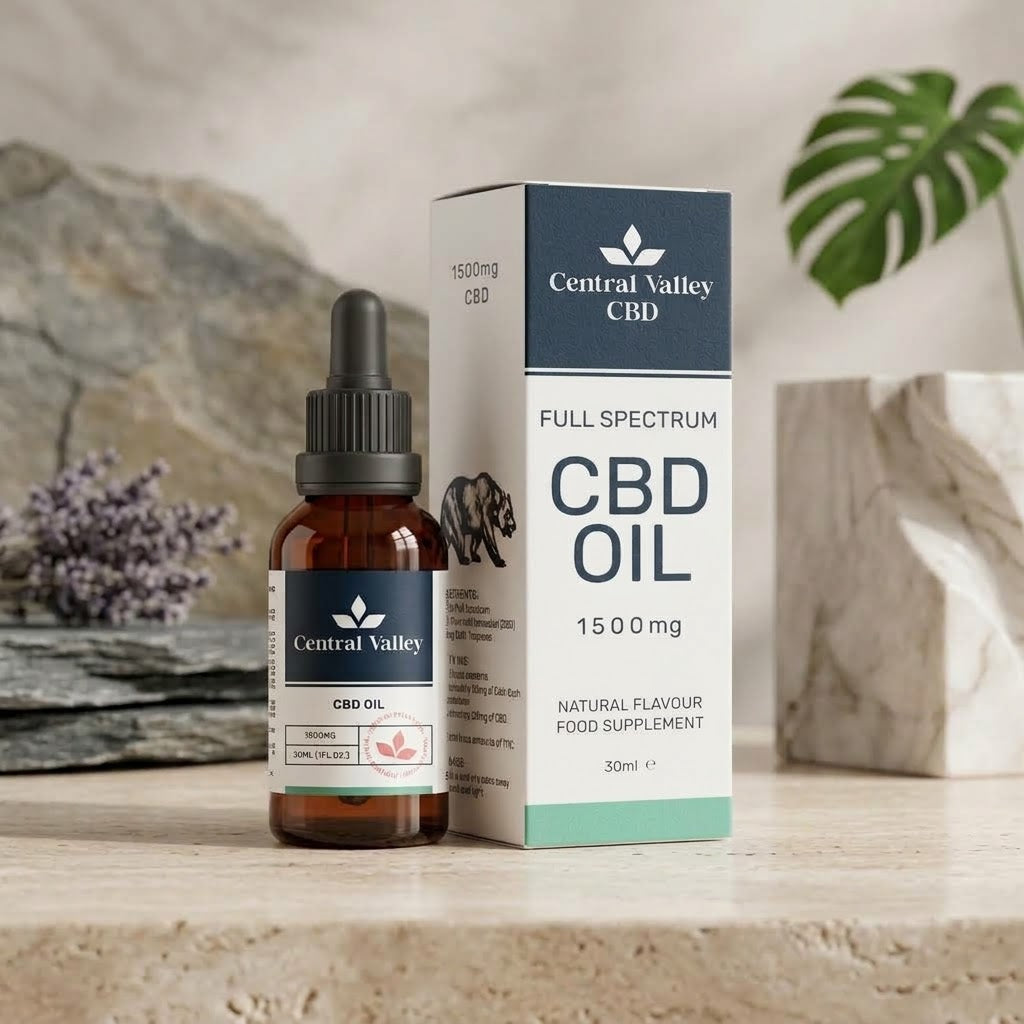 1500mg Full Spectrum CBD Oil – 30ml- 50mg per 1ml. Medium  strength (stress relief)