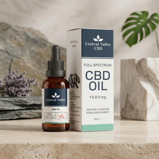 1500mg Full Spectrum CBD Oil – 30ml- 50mg per 1ml. Medium  strength (stress relief)