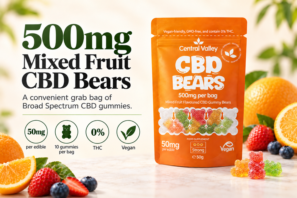 50mg Broad Spectrum CBD Gummies – 10-Gummy Grab Bag product packaging