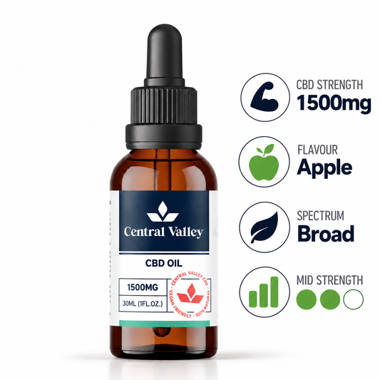 1500mg Broad Spectrum CBD Oil – Apple, 30ml