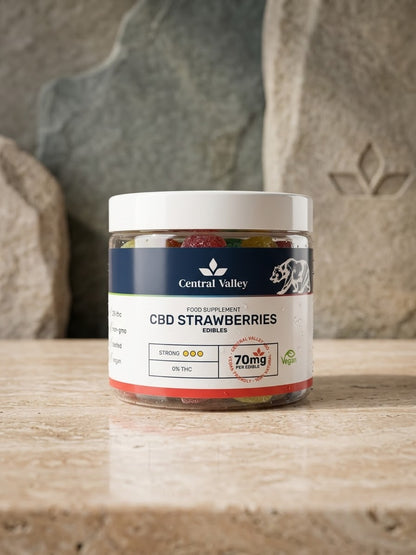 70mg Strawberry Broad Spectrum CBD Gummies – 20 Gummies product image 2