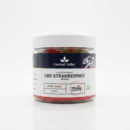 70mg Strawberry Broad Spectrum CBD Gummies – 20 Gummies
