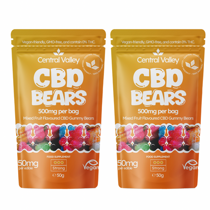 Strong 50mg CBD Gummy Bears – 2 for £12 grab bag Bundle (1000mg CBD Total)